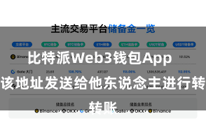 比特派Web3钱包App  将该地址发送给他东说念主进行转账